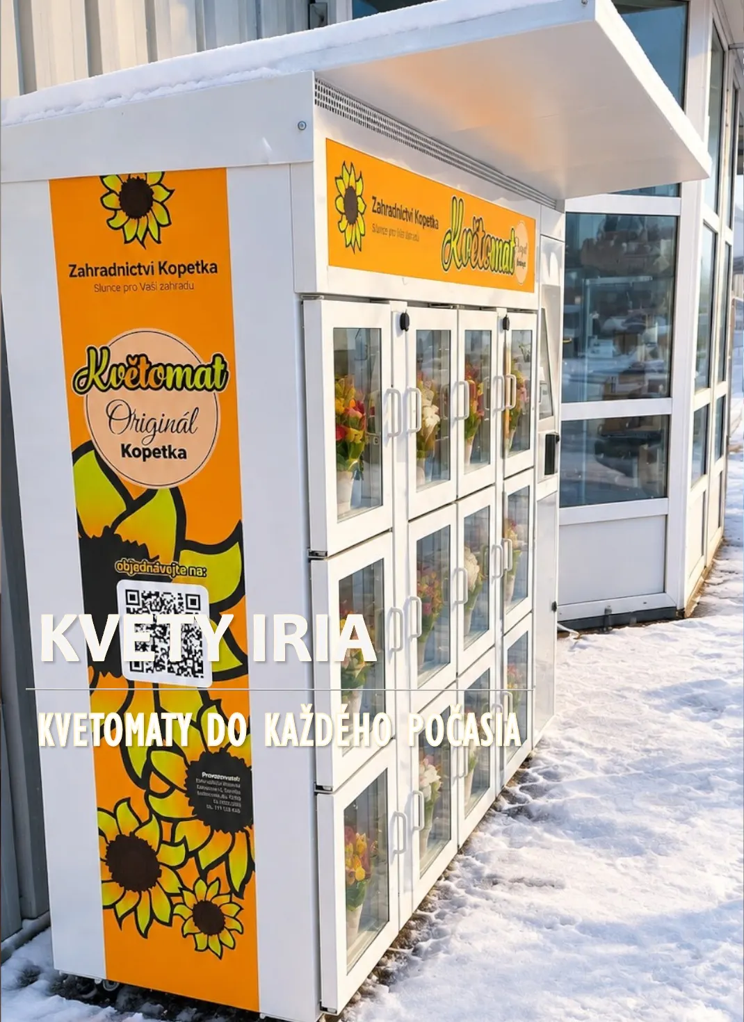 Exteriérový kvetomat na 12 kytíc v Moravskom Krumlove