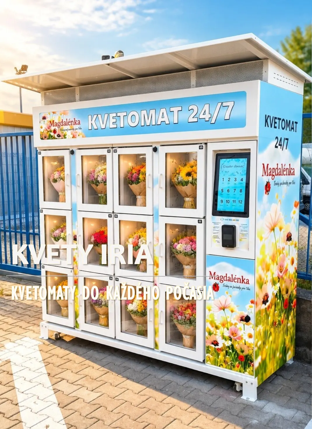 Exteriérový kvetomat na 12 kytíc v Pezinku