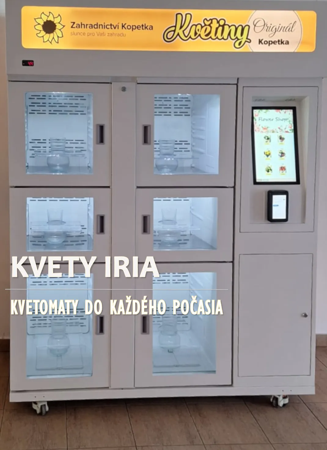 Interiérový kvetomat na 6 kytíc — nemocnica Ivančice