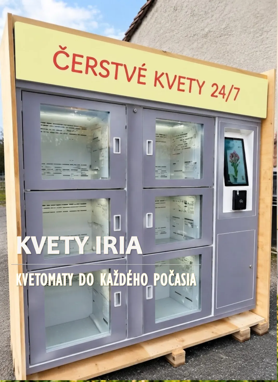 Interiérový kvetomat na 6 kytíc